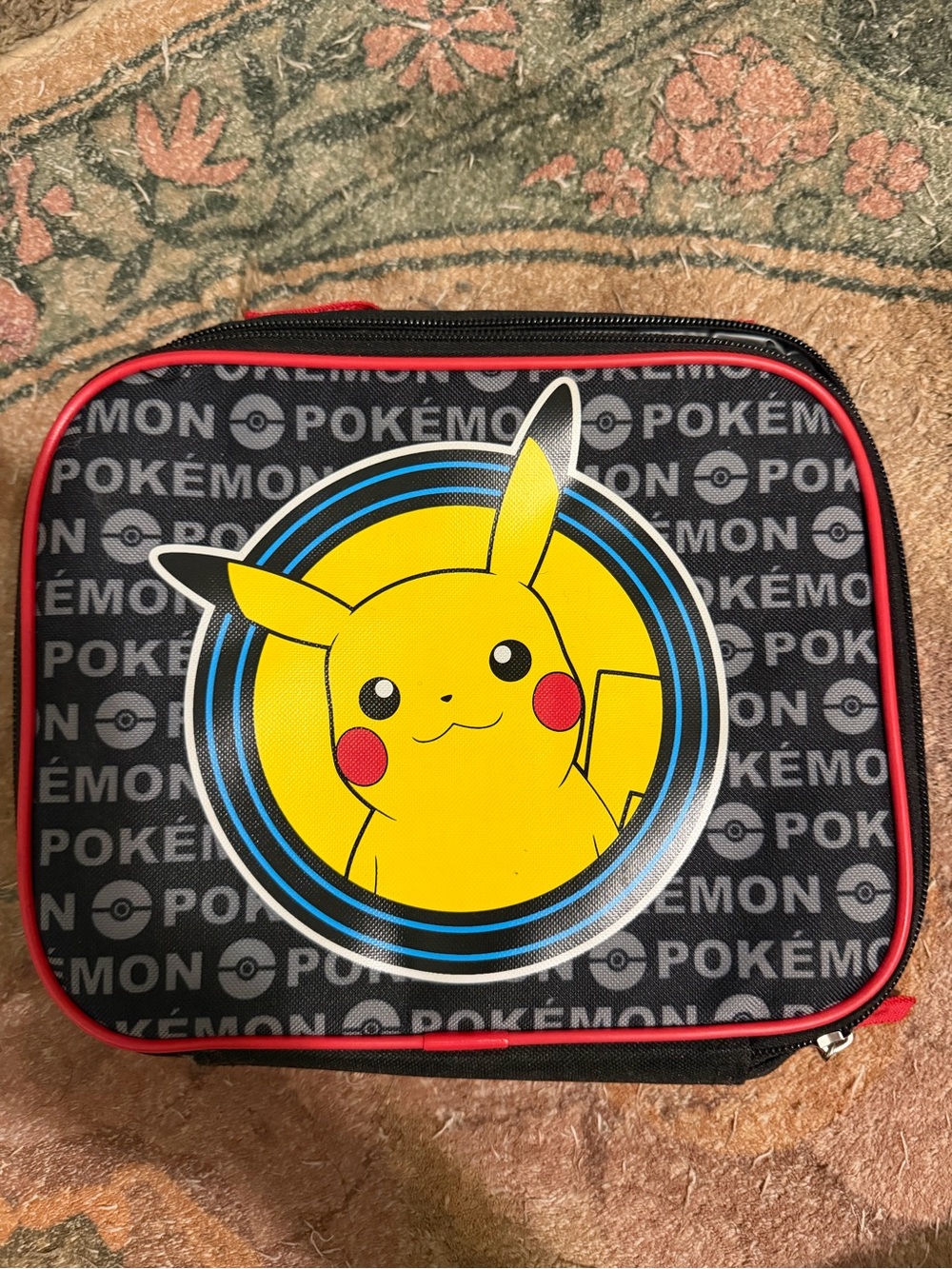 Pokemon Pikachu Black Yellow Blue Red Lunch Box